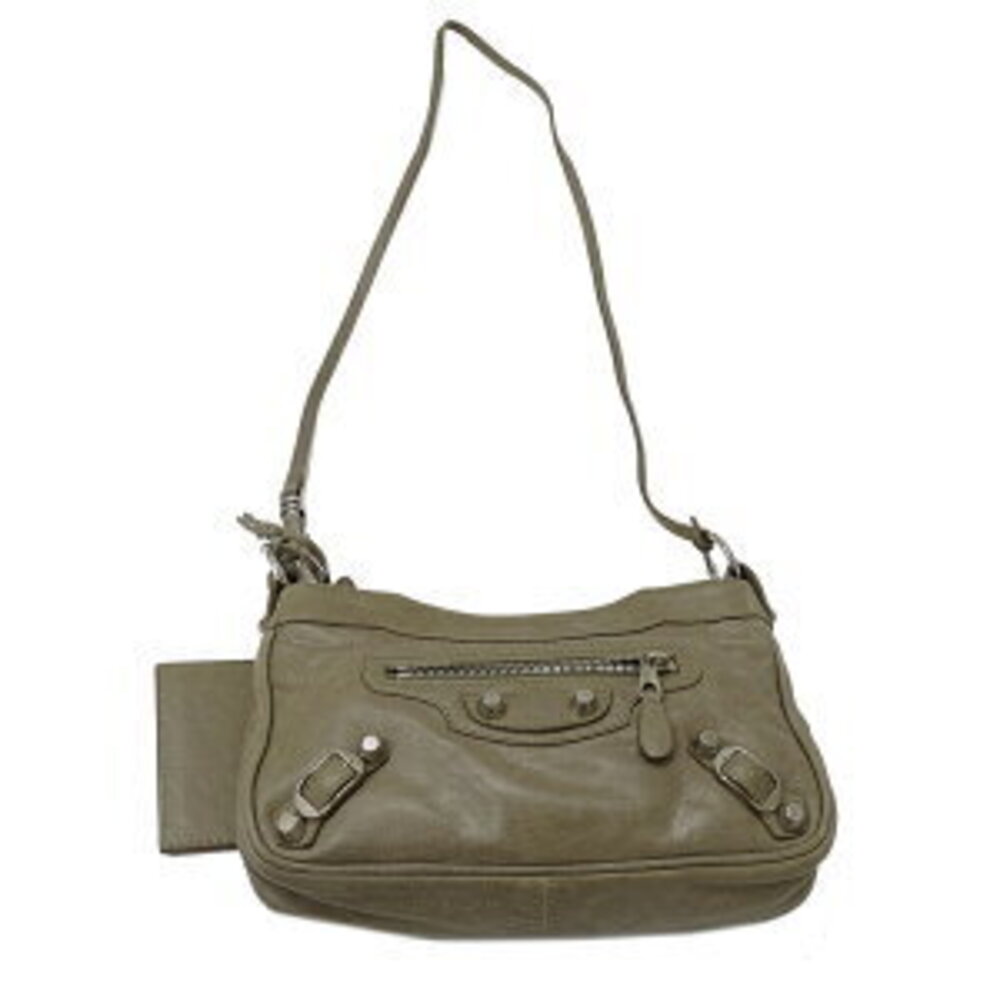 Balenciaga Bag Shoulder Leather Beige Greige Gray Crossbody - Picture 5 of 8